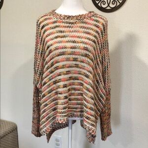 Orange Creek Multicolor Dolman Sleeve Knit Women's Sweater Size M/L